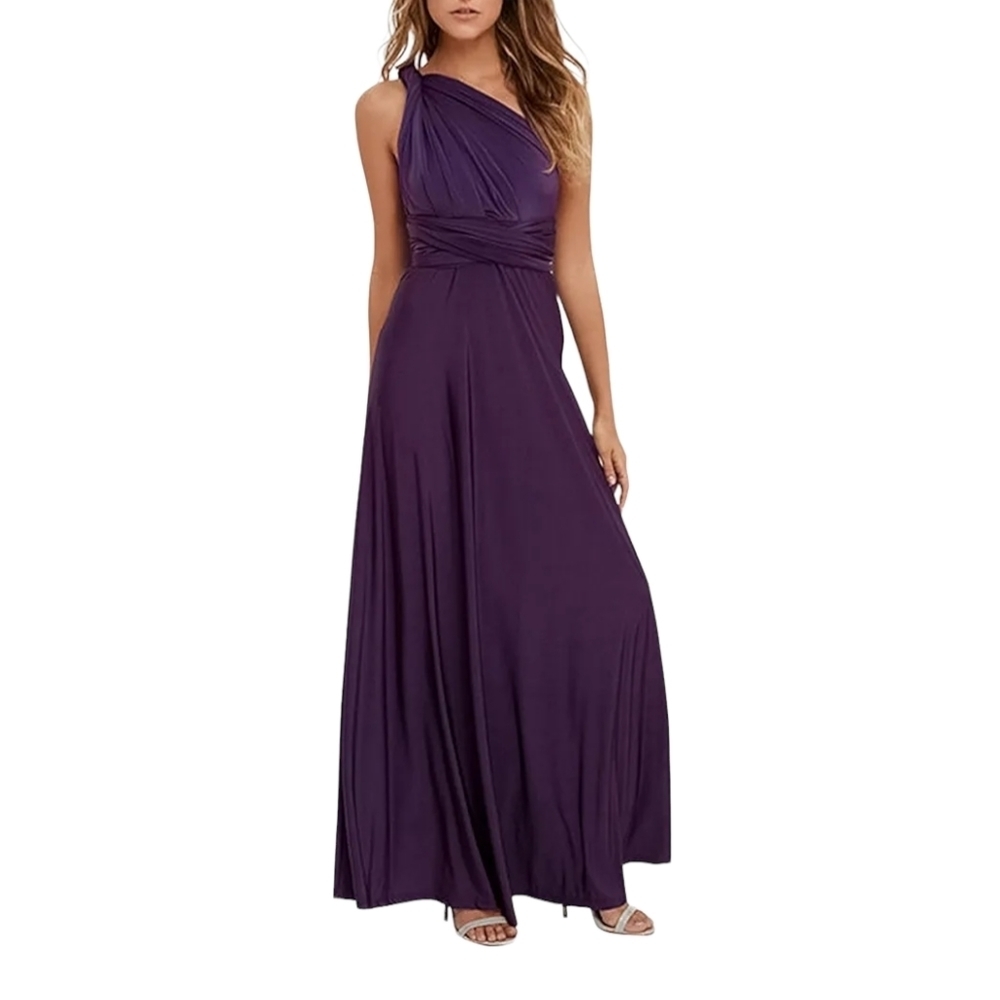 𝅺Lulu's Women's Size XL Tricks of the Trade Purple Convertible Maxi Dress